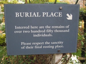 Burial Place Sign
